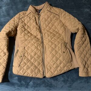 Love Moschino Tan Quilted Puffer Jacket